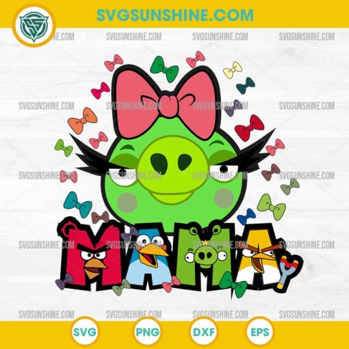 Mama Angry Birds Pig SVG, Pig Mother Angry Birds SVG
