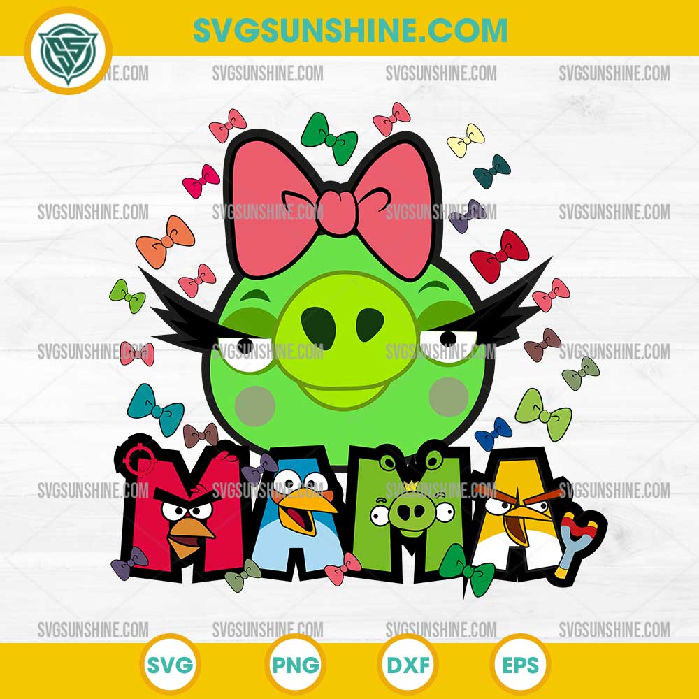 Mama Angry Birds Pig SVG, Pig Mother Angry Birds SVG Mama Angry Birds Pig SVG, Pig Mother Angry Birds SVG