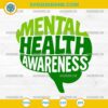 Mental Health Awareness SVG, Green Brain SVG