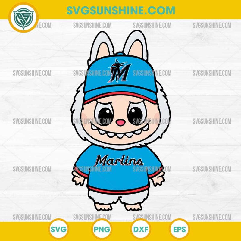 Labubu Miami Marlins SVG, Labubu Baseball MLB SVG