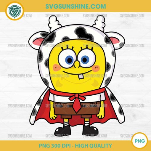 Milk Cow SpongeBob SVG, SpongeBob SquarePants SVG