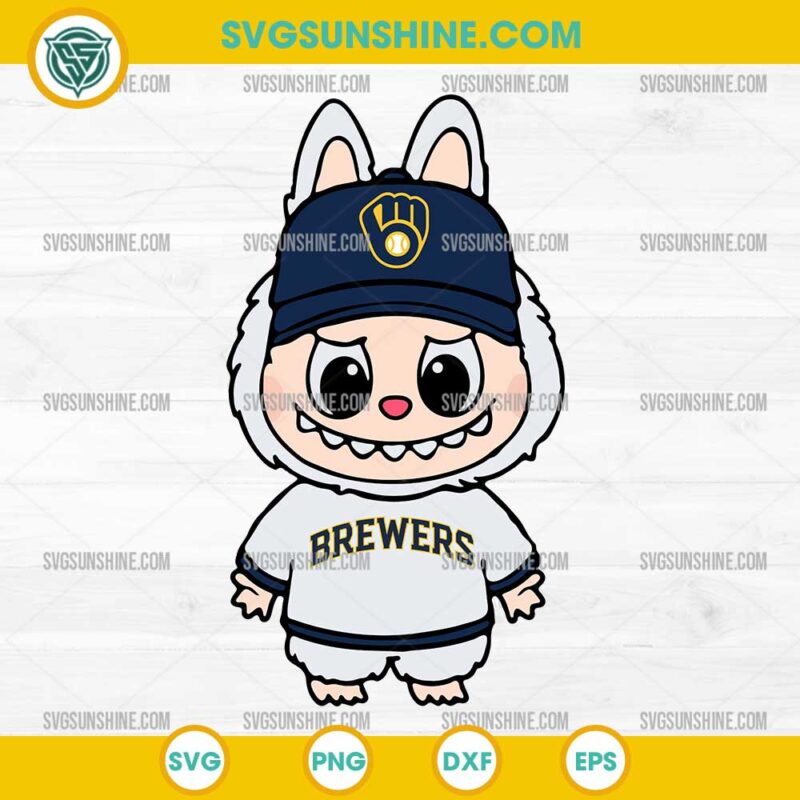 Labubu Milwaukee Brewers SVG, Labubu Baseball MLB SVG