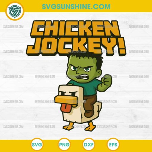 Minecraft Zombie Riding Chicken SVG, Chicken Jockey SVG
