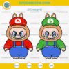 Super Mario Labubu SVG, Labubu Mario Bros SVG, Labubu Mario And Luigi SVG