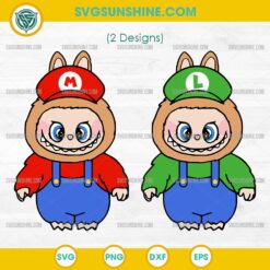 Super Mario Labubu SVG, Labubu Mario Bros SVG, Labubu Mario And Luigi SVG