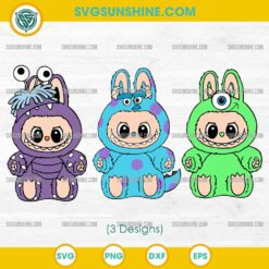 Monsters Inc Labubu SVG Bundle, Cute Labubu Monsters Inc SVG PNG File