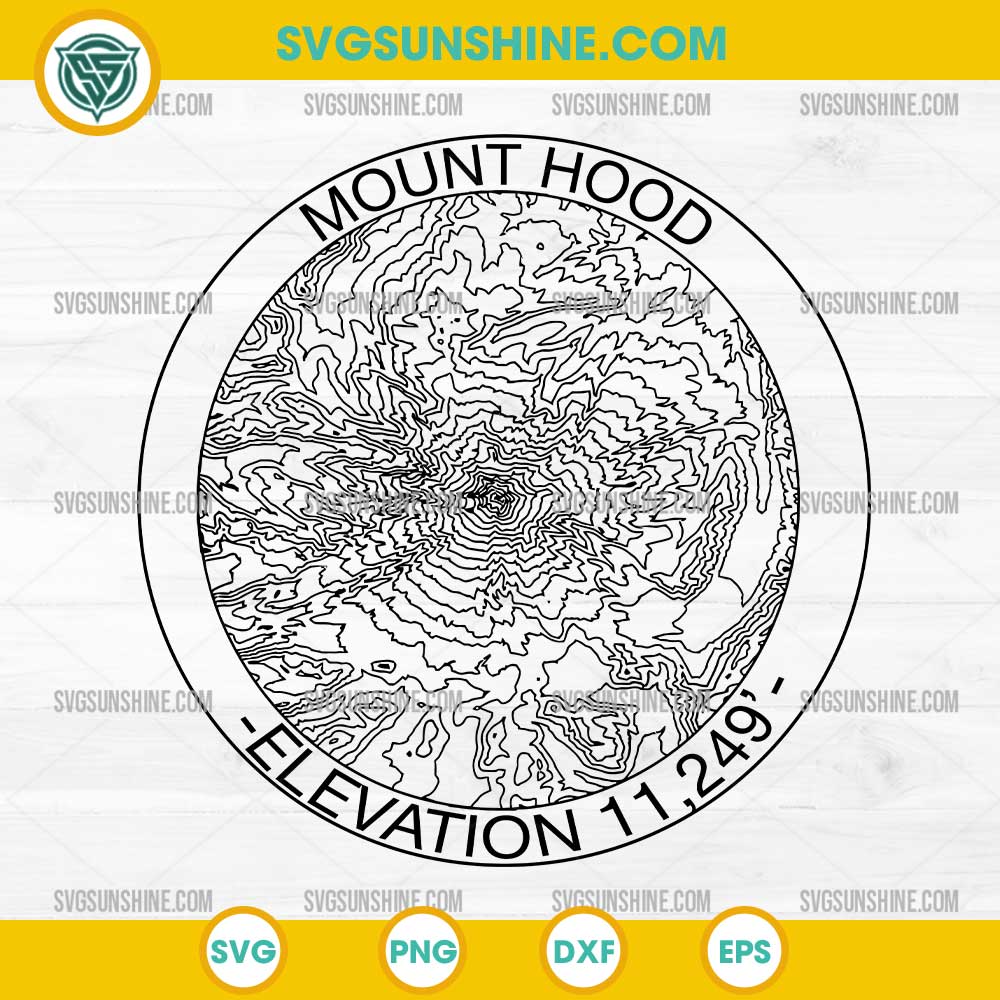 Mount Hood Topographic Map SVG, Mount Hood Elevation SVG Mount Hood Topographic Map SVG, Mount Hood Elevation SVG