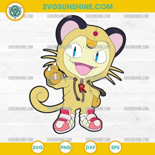 Nyasu Meowth Pokemon SVG, Team Rocket SVG