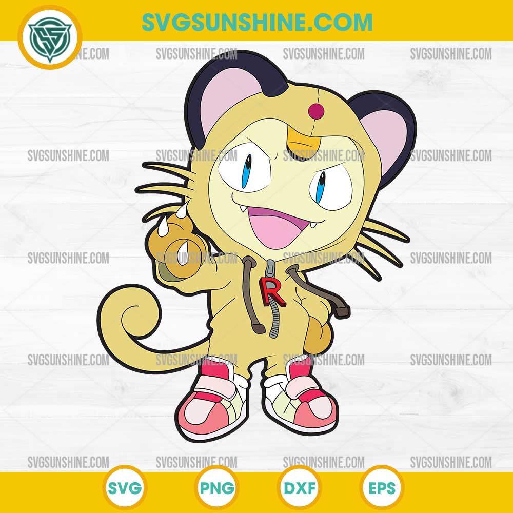 Nyasu Meowth Pokemon SVG, Team Rocket SVG Nyasu Meowth Pokemon SVG, Team Rocket SVG