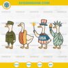 Patriotic Goose 4th of July SVG, Silly Goose USA SVG PNG File