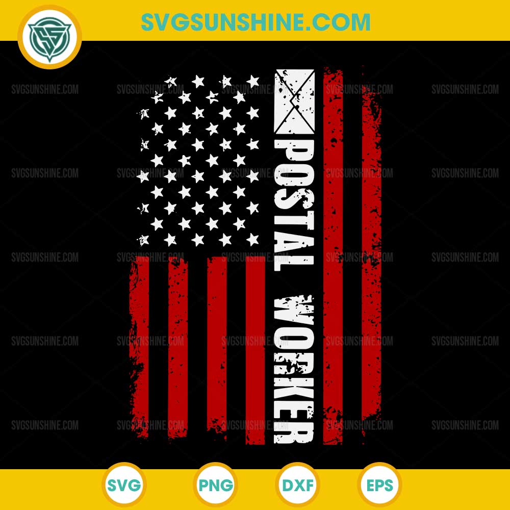 Patriotic Postal Worker American Flag SVG, 4th Of July Mailman SVG Patriotic Postal Worker American Flag SVG, 4th Of July Mailman SVG