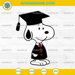 Peanuts Snoopy Graduation SVG, Snoopy Graduate SVG, Graduation Cap SVG