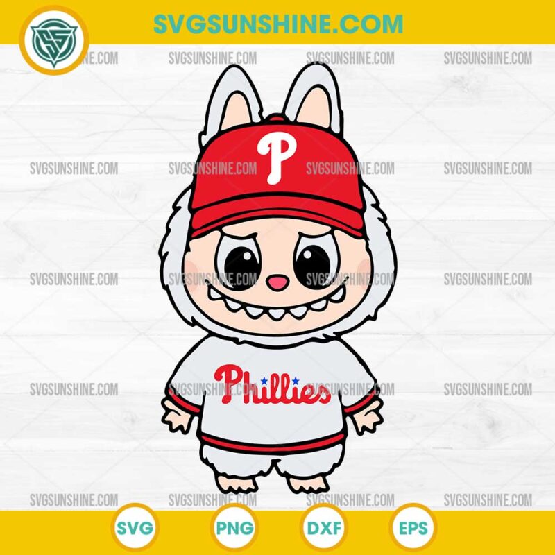 Labubu Philadelphia Phillies SVG, Labubu Baseball MLB SVG