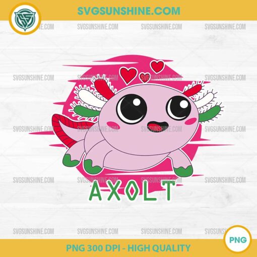 Pink Axolotl SVG, Funny Axolotl Cute SVG