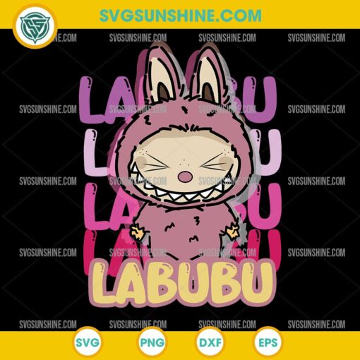 Pink Labubu SVG, Labubu SVG