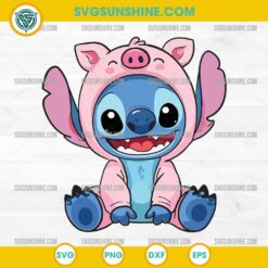 Pink Pig Stitch SVG, Stitch SVG