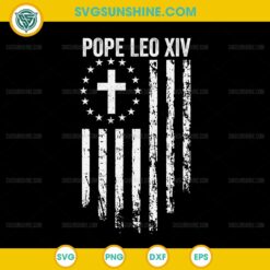 Pope Leo XIV American Flag SVG, Christian faith Pope SVG