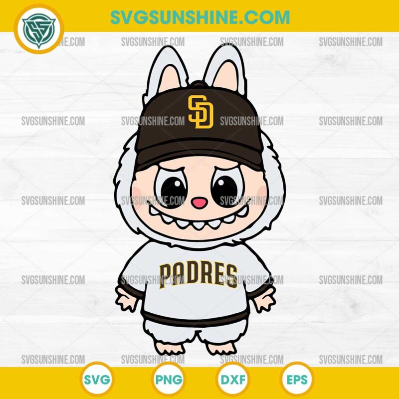 Labubu San Diego Padres SVG, Labubu Baseball MLB SVG