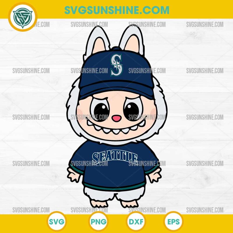 Labubu Seattle Mariners SVG, Labubu Baseball MLB SVG