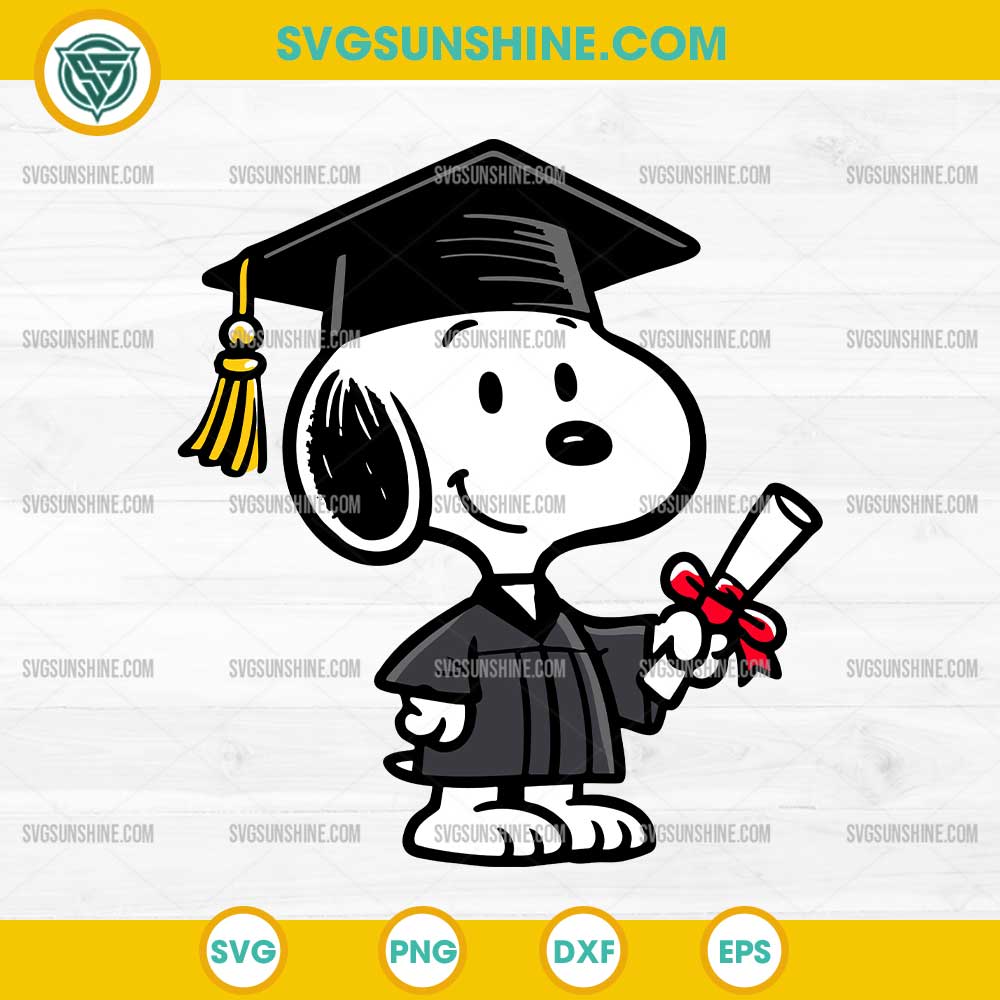 Snoopy Graduation SVG, Snoopy Peanuts Graduate SVG Snoopy Graduation SVG, Snoopy Peanuts Graduate SVG