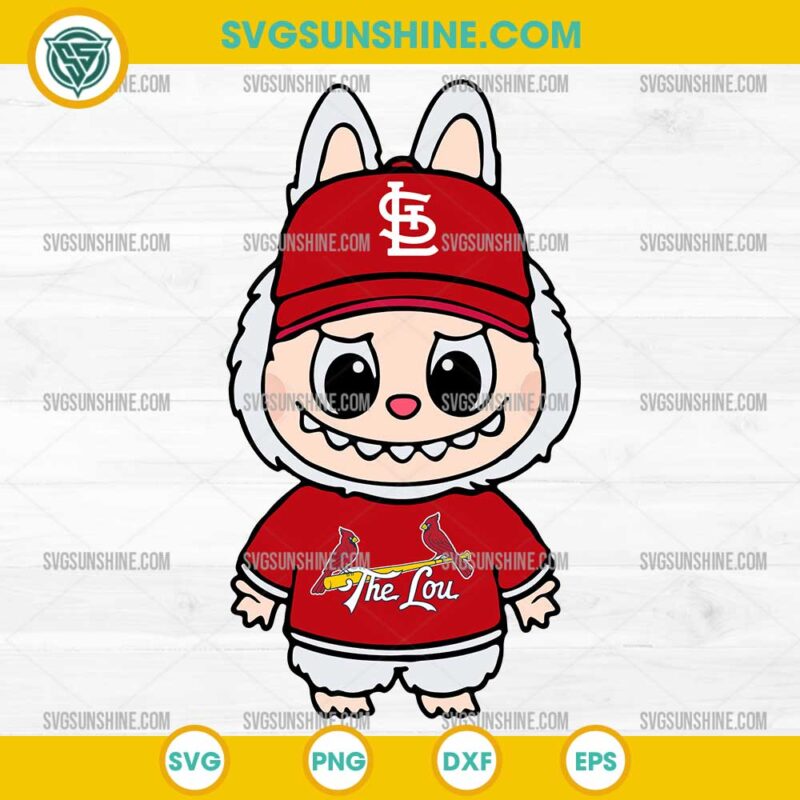 Labubu St Louis Cardinals SVG, Labubu Baseball MLB SVG