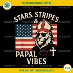 Stars Stripes & Papal Vibes US Pope Leo XIV PNG File