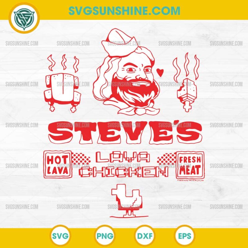Steve's Lava Chicken SVG, Minecraft Movie SVG