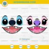 Stitch and Angel SVG Bundle, Stitch Face SVG, Angel Face SVG