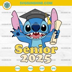 Stitch Graduation Senior 2025 SVG, Graduation Stitch Class 2025 SVG