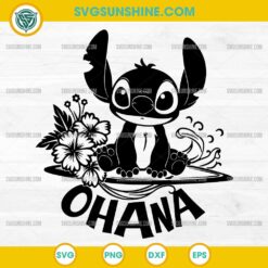 Stitch Svg, Stitch Floral Svg, Stitch Ohana Svg