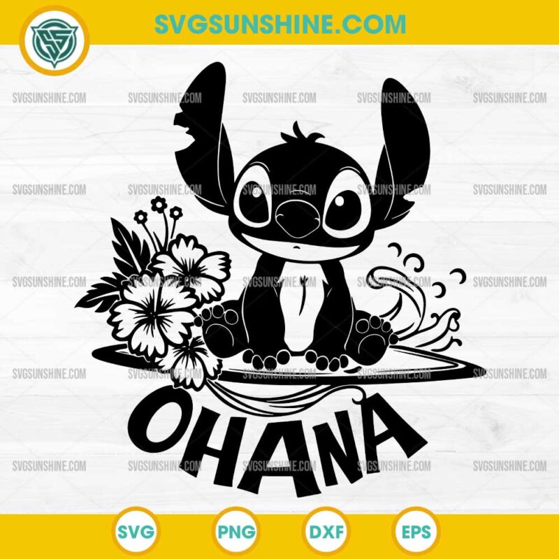 Stitch Svg, Stitch Floral Svg, Stitch Ohana Svg
