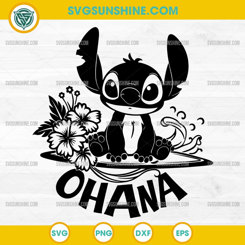 Stitch Svg, Stitch Floral Svg, Stitch Ohana Svg Stitch Svg, Stitch Floral Svg, Stitch Ohana Svg