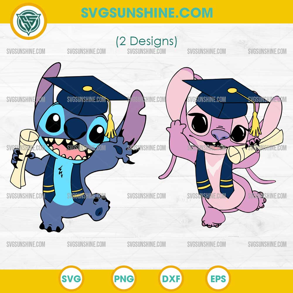 Stitch and Angel Graduation SVG Bundle, Stitch Graduation Cap SVG, Stitch Angel Graduate SVG Stitch and Angel Graduation SVG Bundle, Stitch Graduation Cap SVG, Stitch Angel Graduate SVG