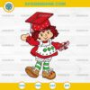 Strawberry Shortcake Graduation SVG, Cartoon Graduation Cap SVG, Strawberry Shortcake Cartoon SVG