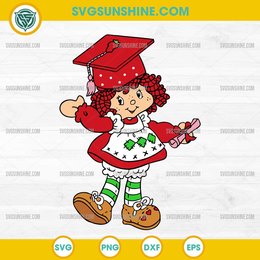 Strawberry Shortcake Graduation SVG, Cartoon Graduation Cap SVG, Strawberry Shortcake Cartoon SVG Strawberry Shortcake Graduation SVG, Cartoon Graduation Cap SVG, Strawberry Shortcake Cartoon SVG