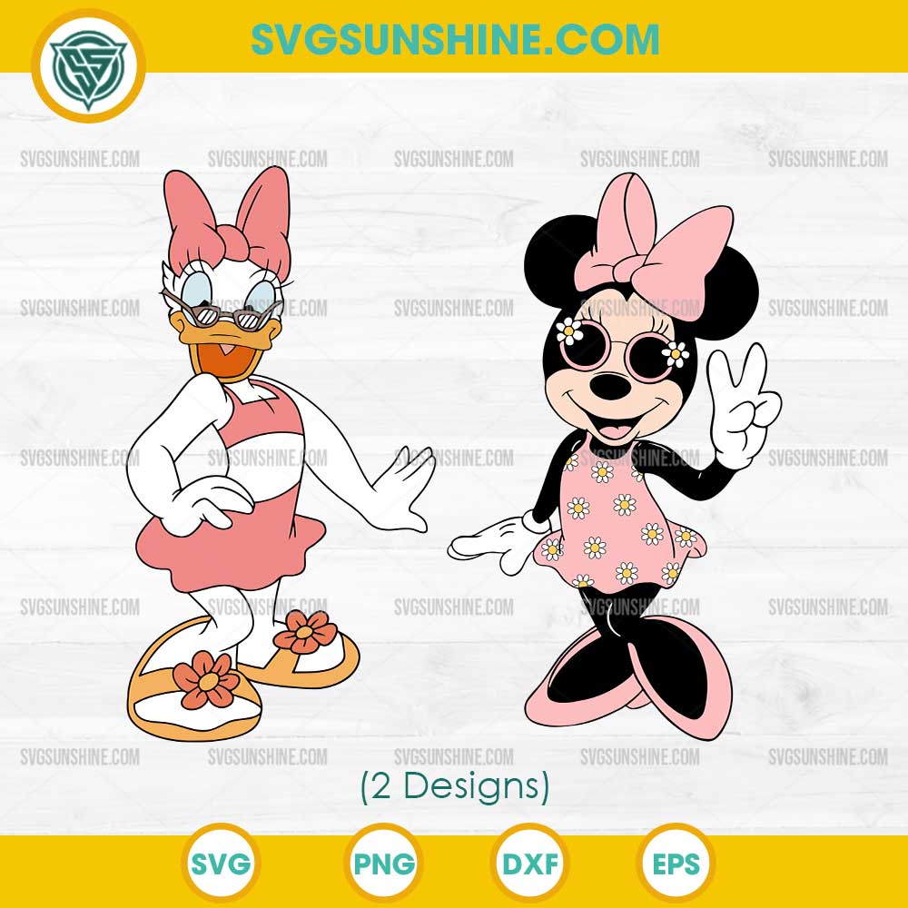 Minnie Mouse And Daisy Duck Summer SVG, Disney Characters Summer Beach SVG, Minnie Mouse SVG Minnie Mouse And Daisy Duck Summer SVG, Disney Characters Summer Beach SVG, Minnie Mouse SVG