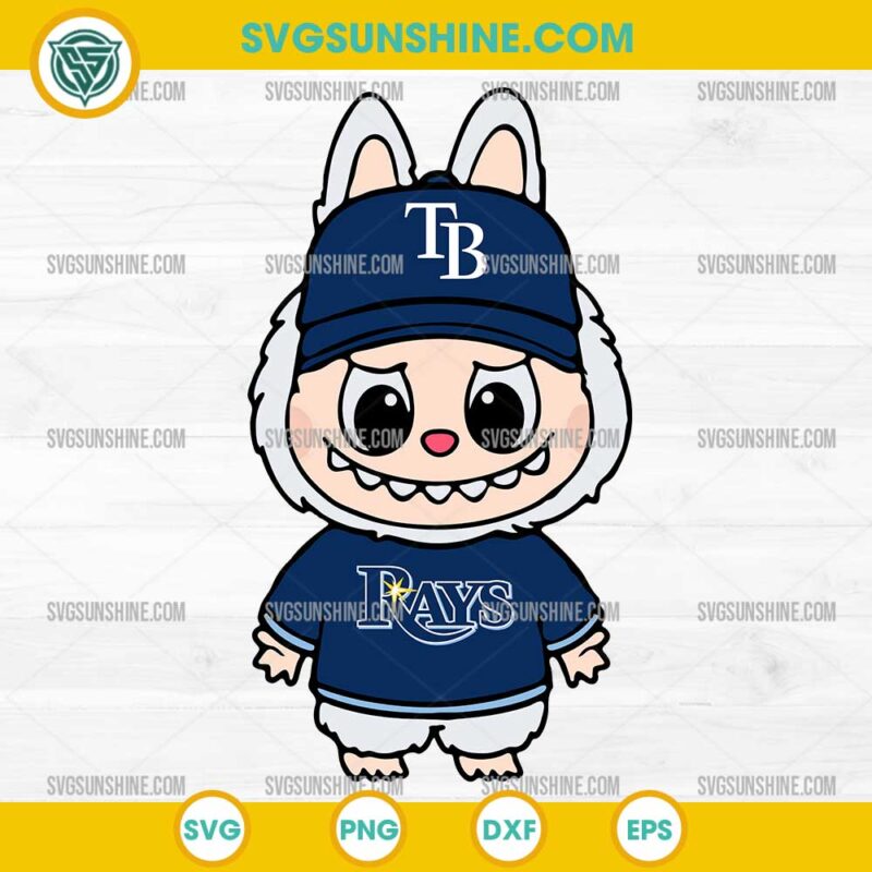 Labubu Tampa Bay Rays SVG, Labubu Baseball MLB SVG
