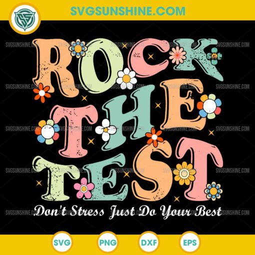 Test Day Rock The Test SVG, Teacher Testing Day SVG