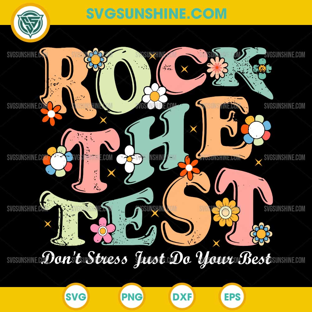 Test Day Rock The Test SVG, Teacher Testing Day SVG Test Day Rock The Test SVG, Teacher Testing Day SVG