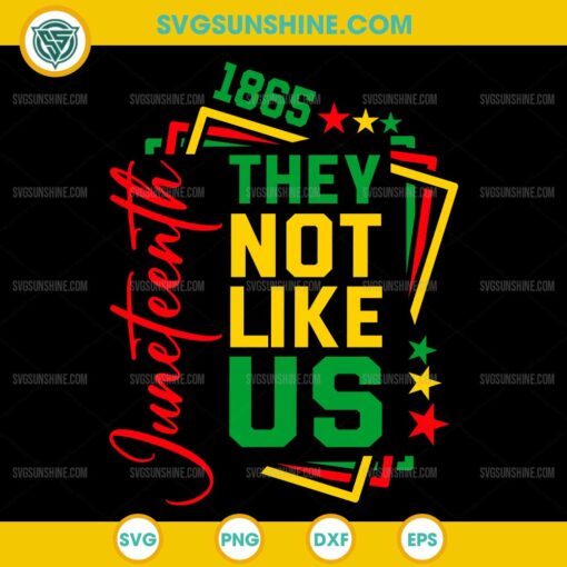 They Not Like Us Juneteenth 1865 SVG, Juneteenth SVG, African Independence Day SVG
