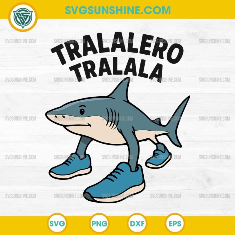 Tralalero Tralala SVG, Italian Brainrot Meme SVG