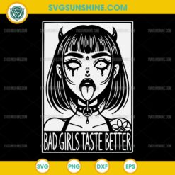 Vintage Bad Girls Taste Better SVG, Girls Tattoos SVG