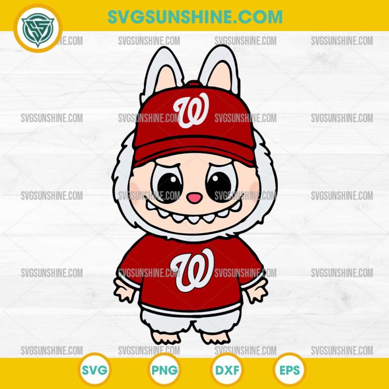 Labubu Washington Nationals SVG, Labubu Baseball MLB SVG