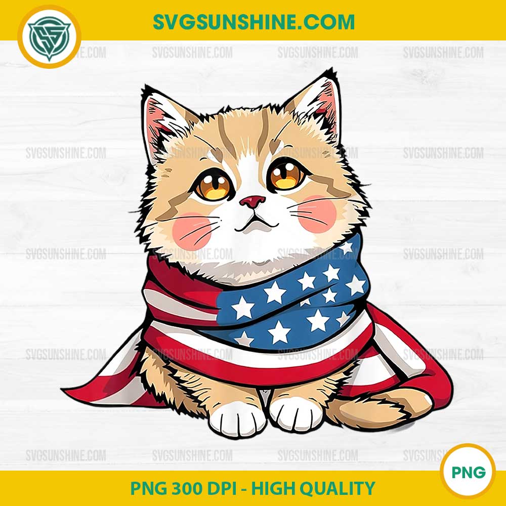 Cute Cat Summer Flag US Memorial Day PNG, Cat America Flag PNG Cute Cat Summer Flag US Memorial Day PNG, Cat America Flag PNG