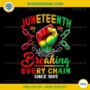 Juneteenth Breaking Every Chain Since 1865 PNG, African American Freedom 1865 PNG