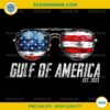 Gulf Of America Est 2025 PNG, Sunglass America Flag PNG