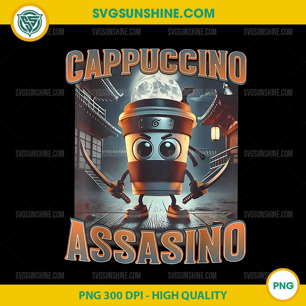 Italian Brainrot Cappuccino Assassino PNG Sublimation Italian Brainrot Cappuccino Assassino PNG Sublimation