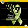 Mental Health Awareness Green Ribbon PNG, Mental Health Awareness PNG