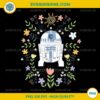 Star Wars Cute R2D2 Floral Spring Vibes PNG, Star Wars R2D2 PNG