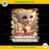 Ballerina Cappuccina PNG, Funny Italian Brainrot Meme brushstroke PNG
